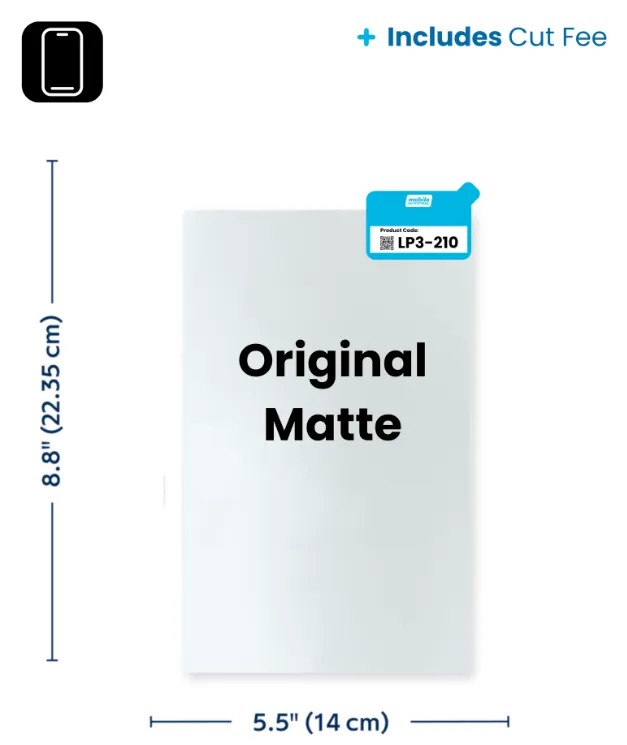 [04-000009] RapidCut Custom Sheet, Clear-Coat Matte, Smartphone (14cm x 22.35cm) Includes Cut Fee
