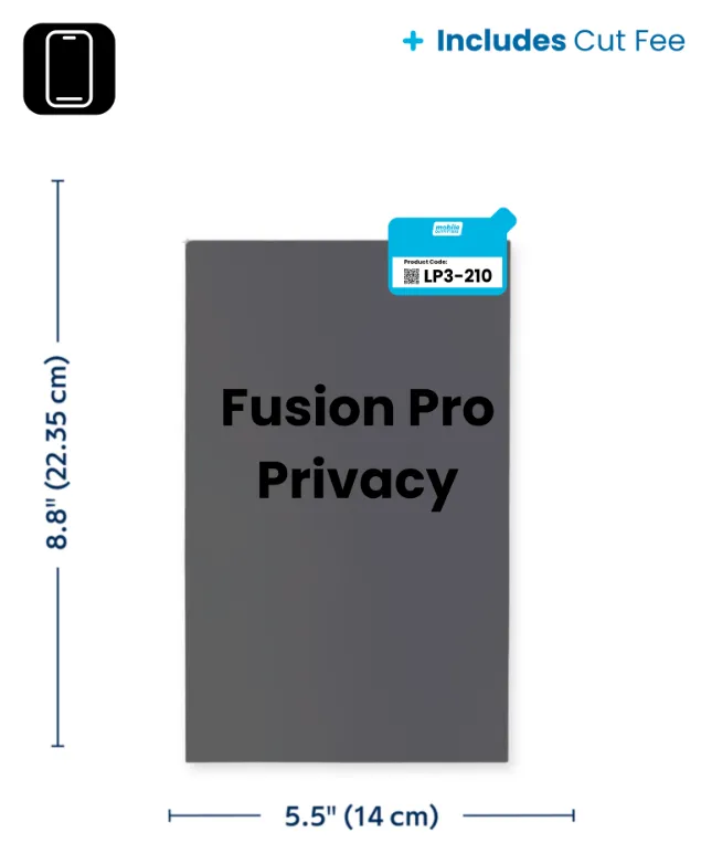 RapidCut Sheet,  Fusion Pro Privacy - Smartphone, Includes Cut Fee